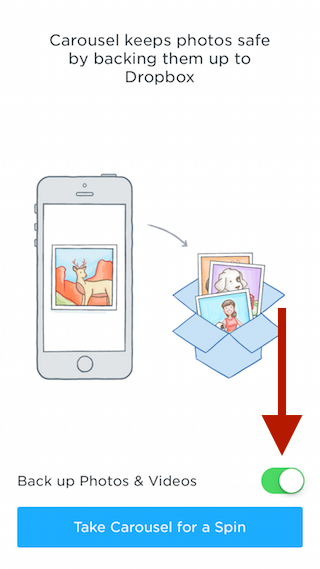 Как освободить место на iPhone с помощью Dropbox Carousel
