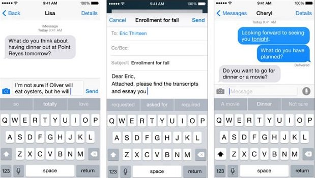 Функция быстрого набора iOS 8