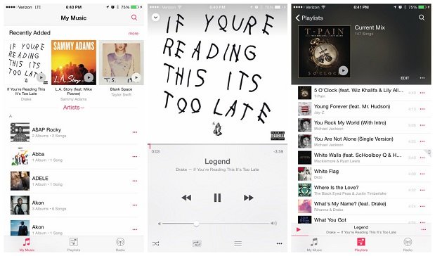 iOS 8.4 Обновленное приложение Музыка