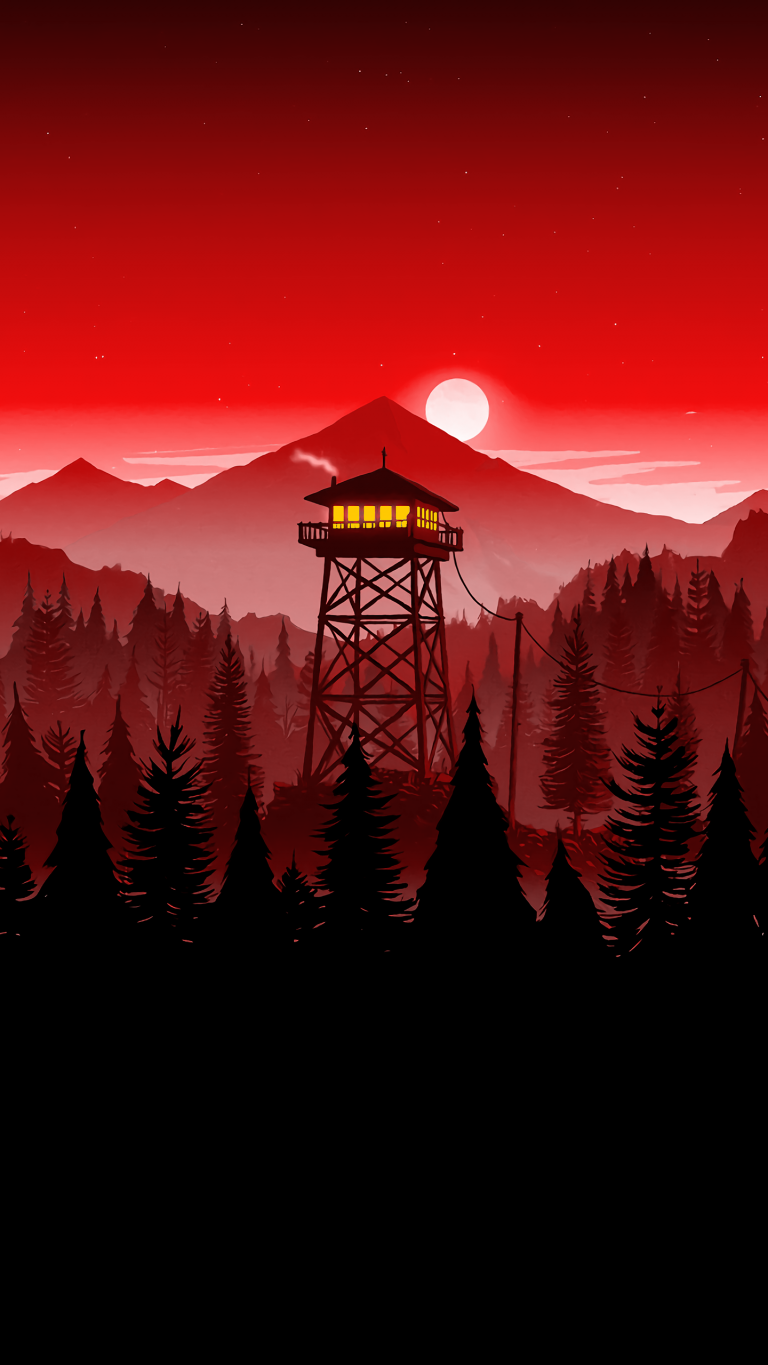 OLED-iphone-x-wallpaper-firewatch-red-2-768×1365