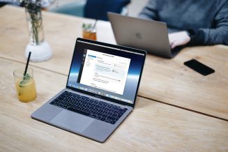 Slack-on-Macbook-Screen