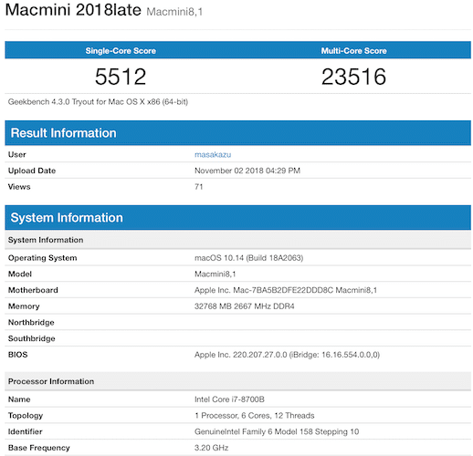 2018Macmini-earlybenchmark