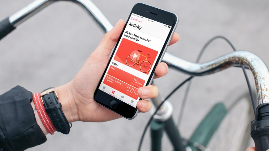 Health-App-on-iPhone-Riding-Bike