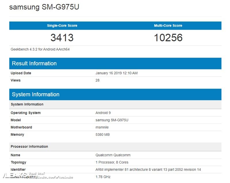 Samsung-GalaxyS10-leakedbenchmark