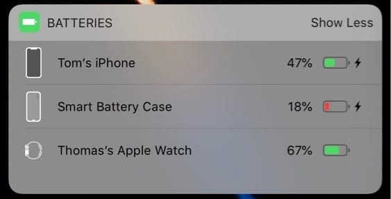 iPhoneX-batterycase-batterywidget