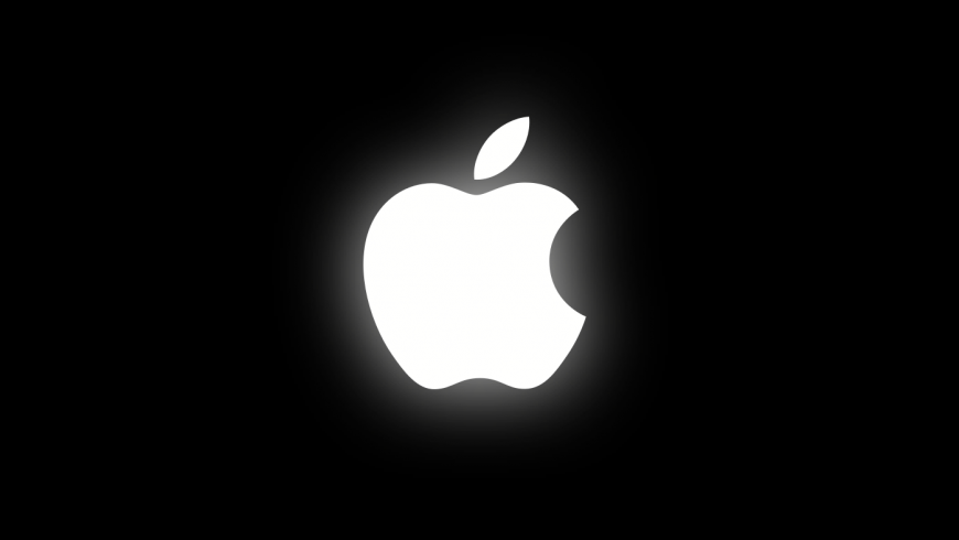 Apple-logo-white-glowing-black-background-full-e1550092333612