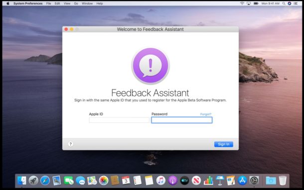 macos-catalina-with-feedback-assistant-610×382