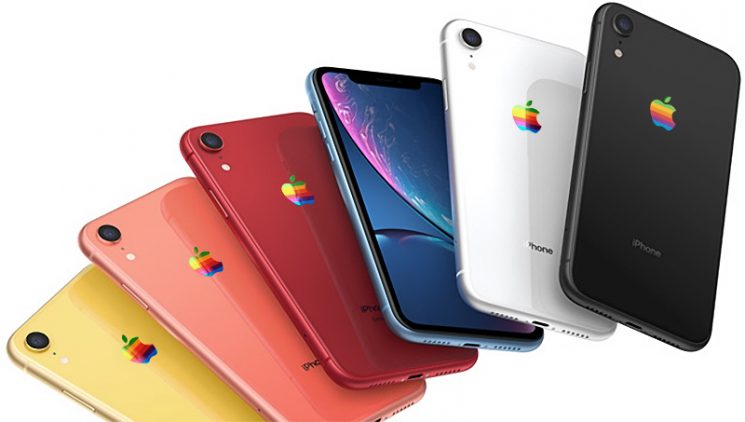 iPhone-XR-rainbow-apple-745×422