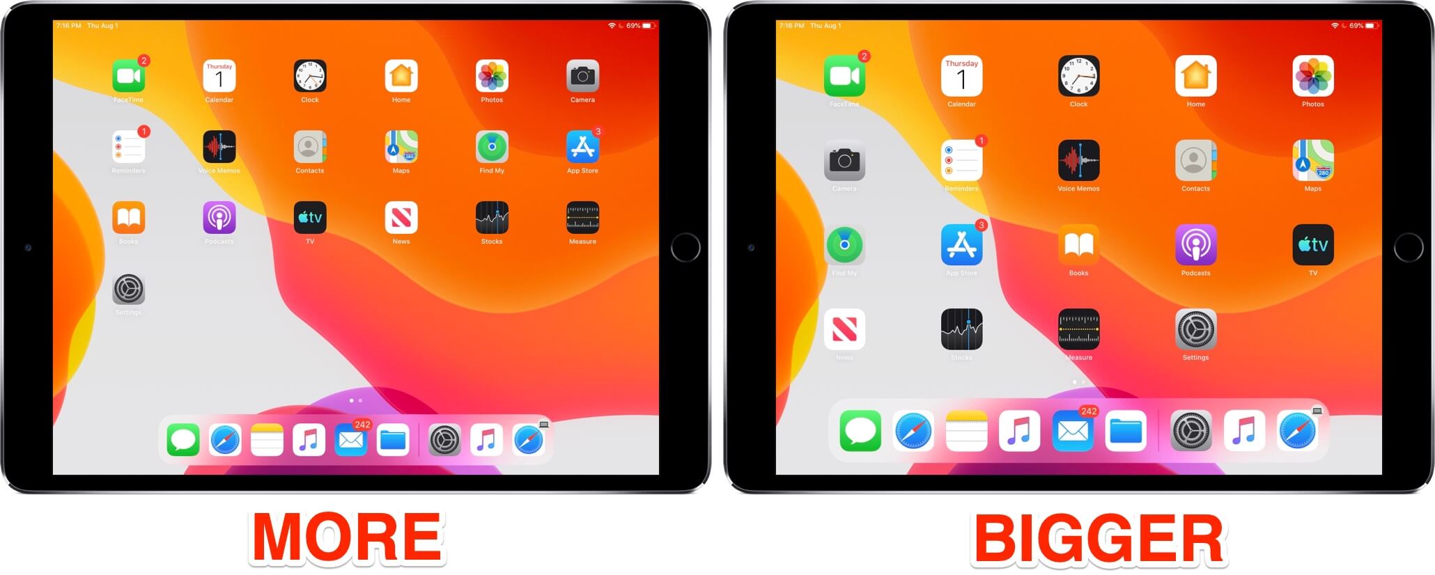 iOS_13_App_Icon_Size_More_Bigger_before_after_iPad_Home_screen_001
