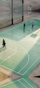 sports-wallpaper-basketball-green-city-sports-art-nba-iphone-X
