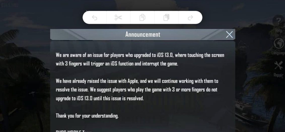 PUBG-iOS-13-gesture-warning
