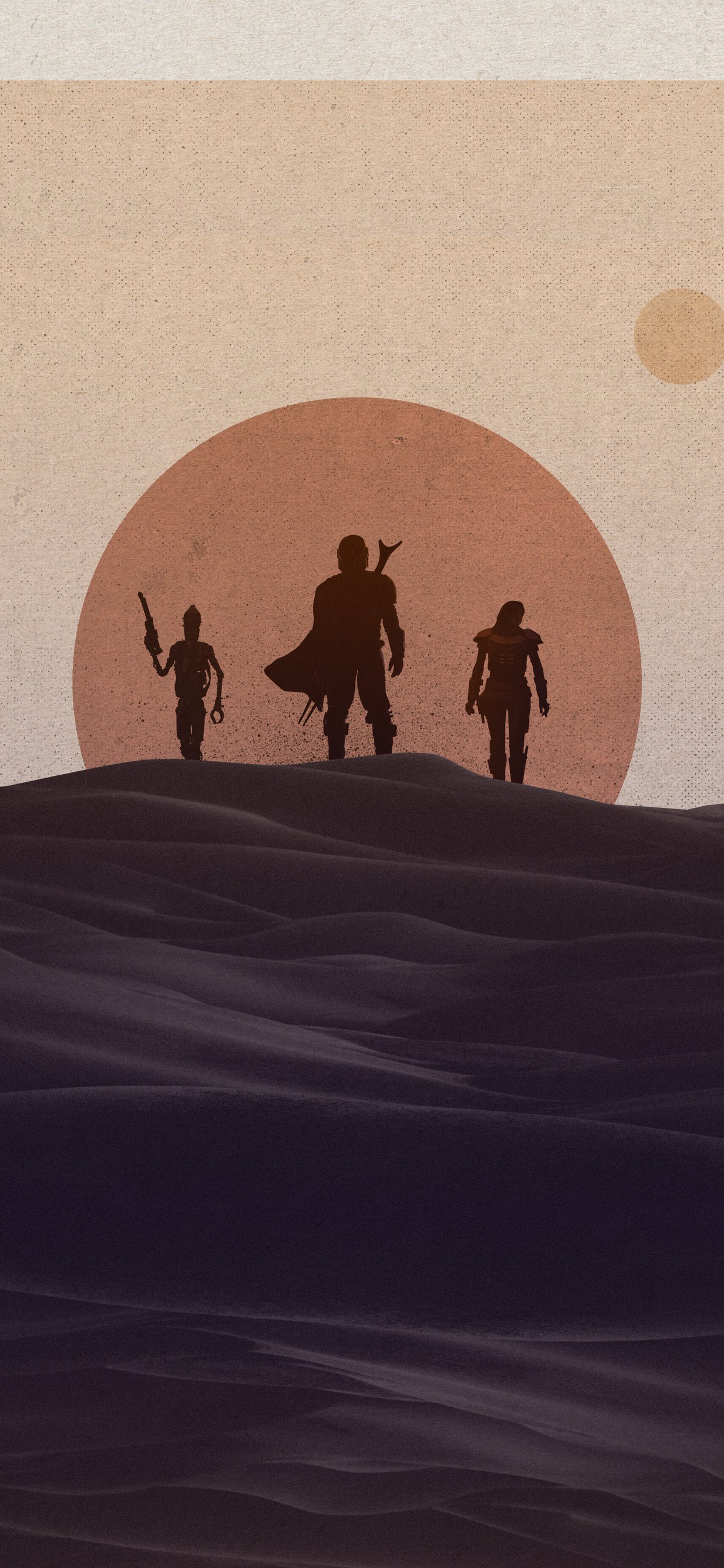Disney-Star-Wars-Mandalorian-iPhone-Wallpaper-sunset-needledesign
