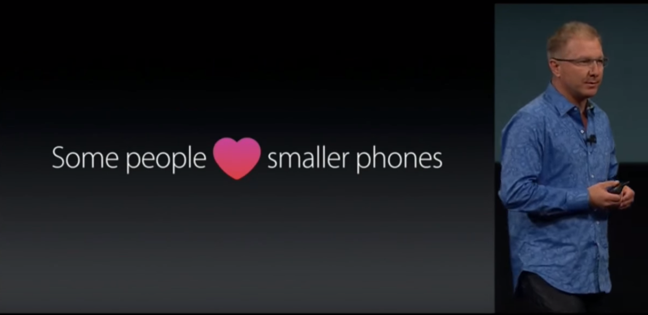 Кадр с презентации первого iPhone SE