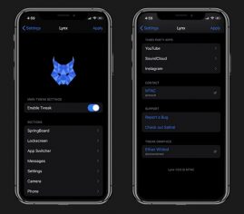Lynx объединяет функции нескольких джейлбрейк-твиков для iOS 13 Lynx-Header-768×674