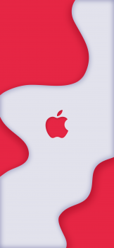 neumorphism-iphone-wallpaper-ispazio-idownloadblog-red-iPhone-logo