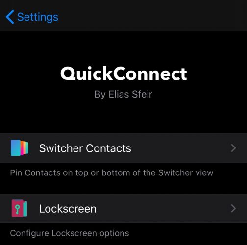 Джейлбрейк-твик QuickConnect предоставляет быстрый доступ к контактам