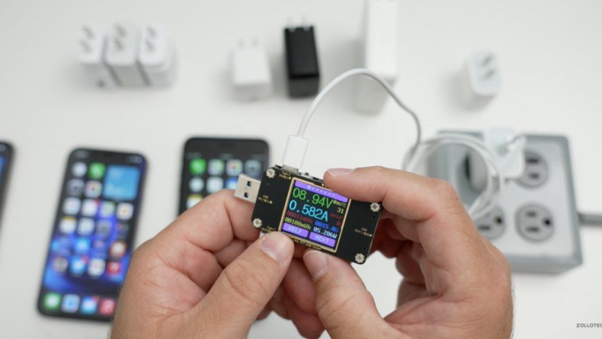 Тест заряда iPhone 12 magsafe and usb c adapter 20 вт