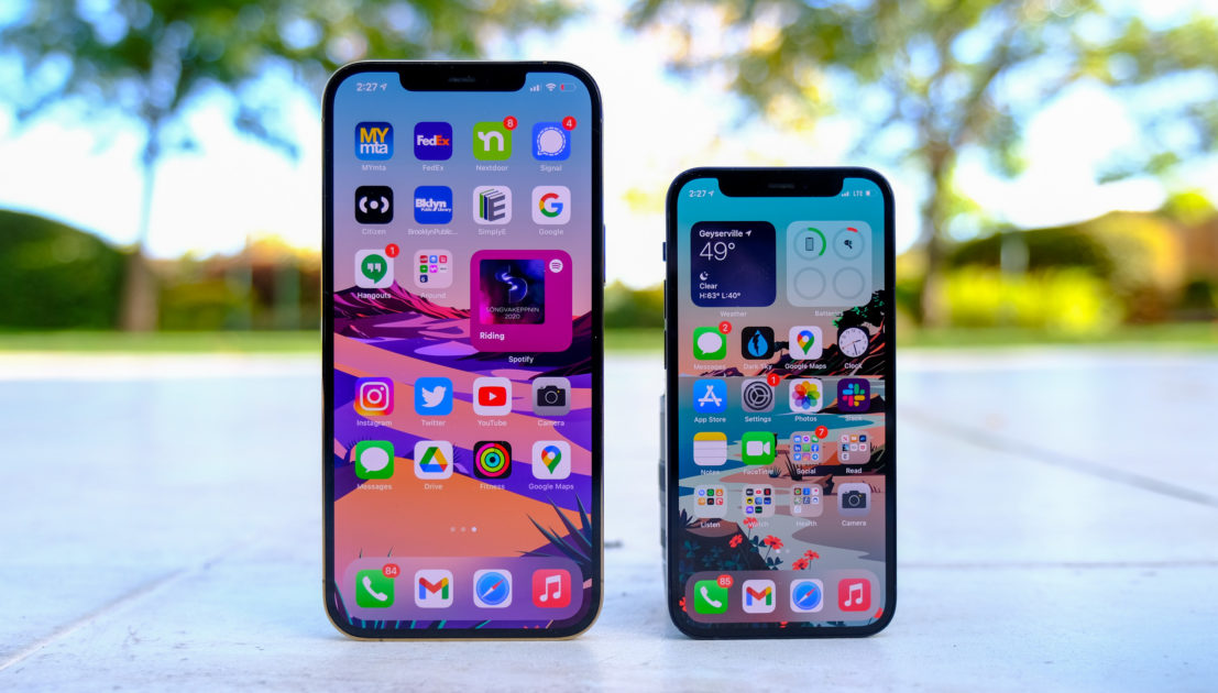 engadget iphone 12 pro max and mini