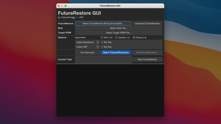 FutureRestore-GUI-CoocooFroggy-1536×1043