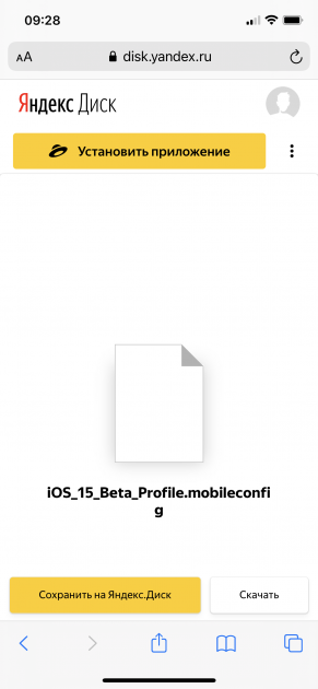 Профиль iOS 15