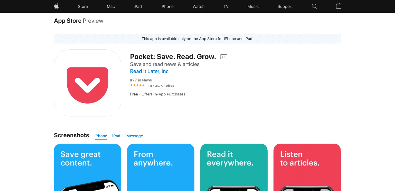 Pocket-Safari-extension