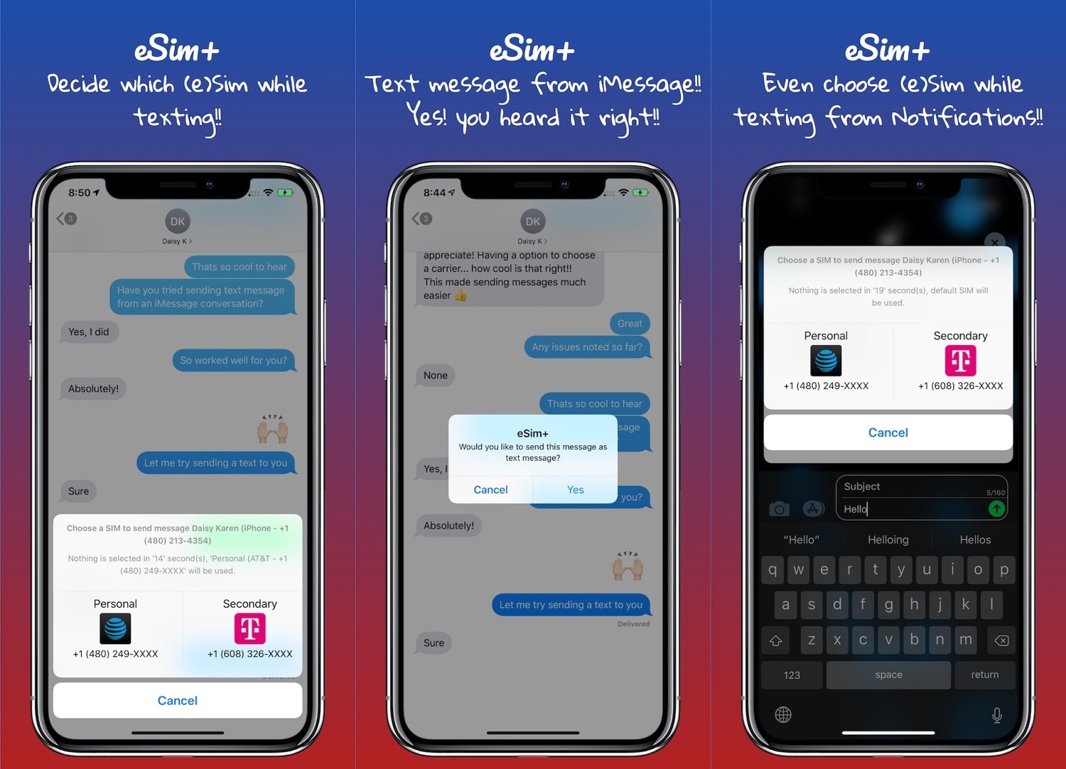 ESIMPlus-Texting