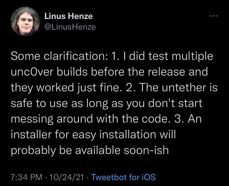 Linus-Henze-unc0ver-comment-768×624