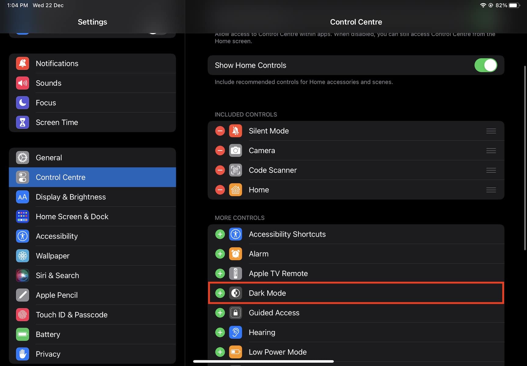 Add-dark-mode-shortcut-to-iPad-control-center-