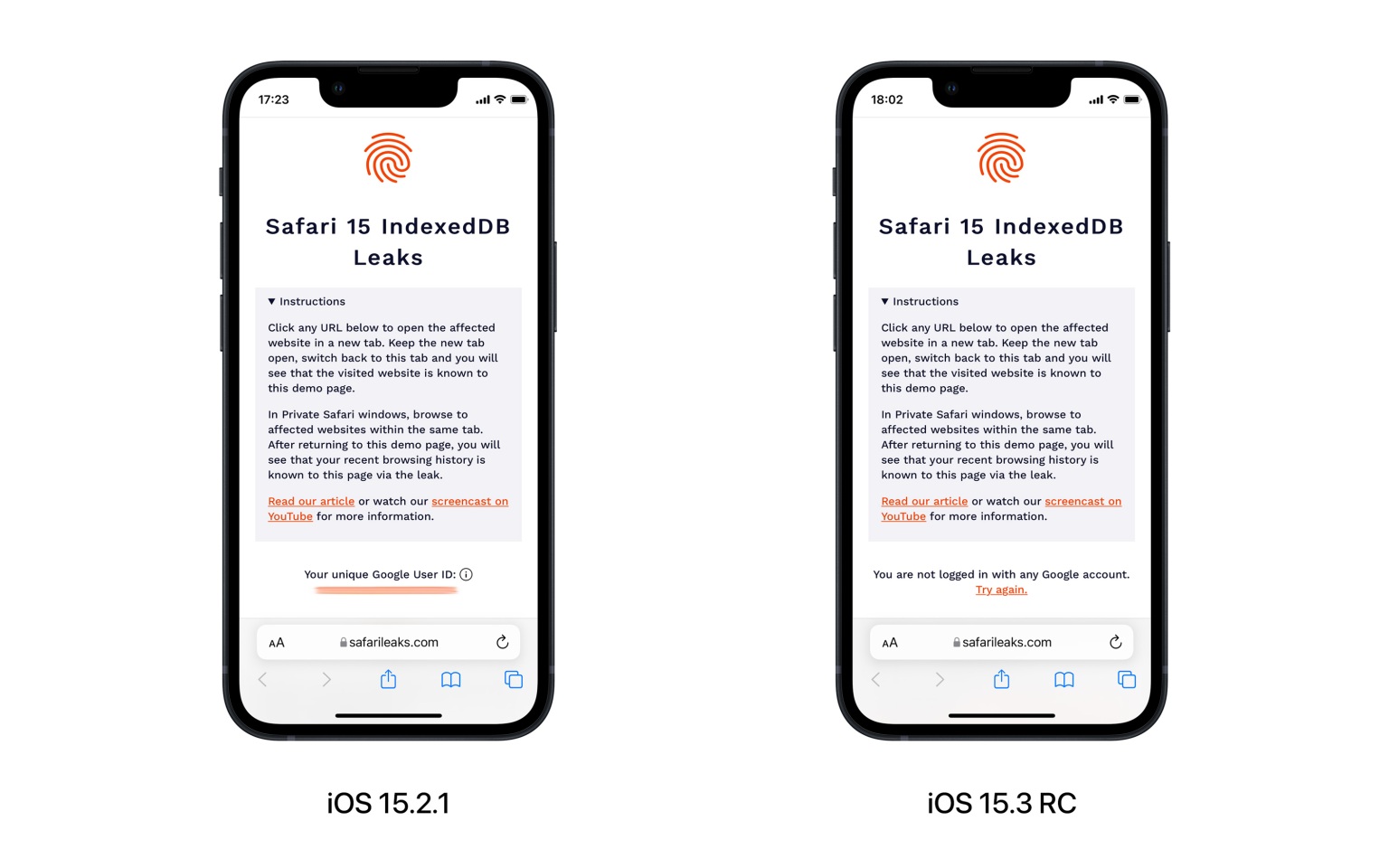 Safari-bug-leak-iOS-15.3-RC