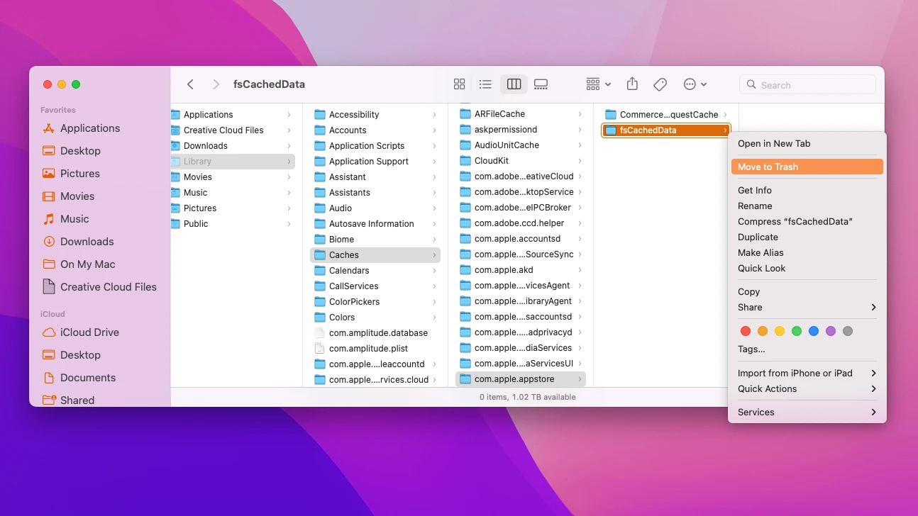macOS-Monterey-App-Store-cache-folder-Finder-Mac