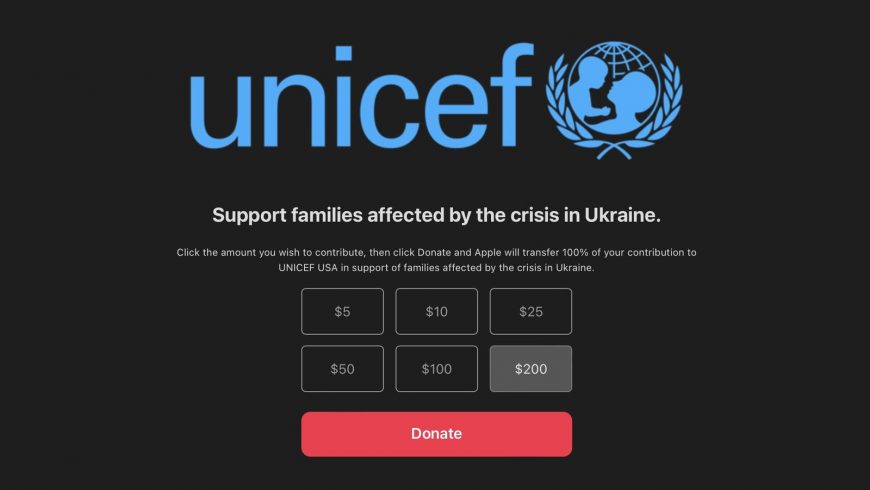 unicef-apple-Ukraine-donations