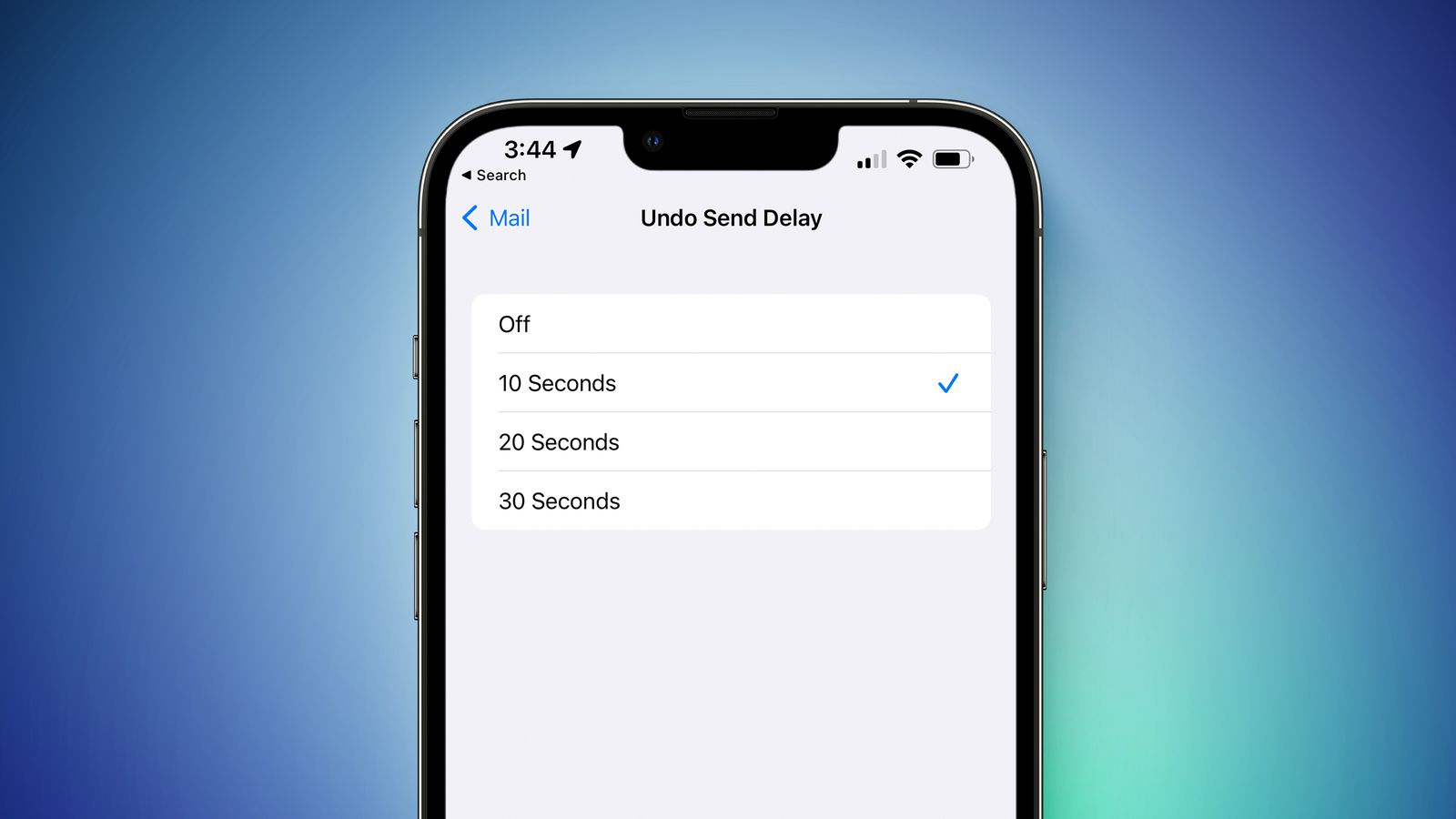 iOS 16 beta 4 Новые временные лимиты отмены отправки почты 