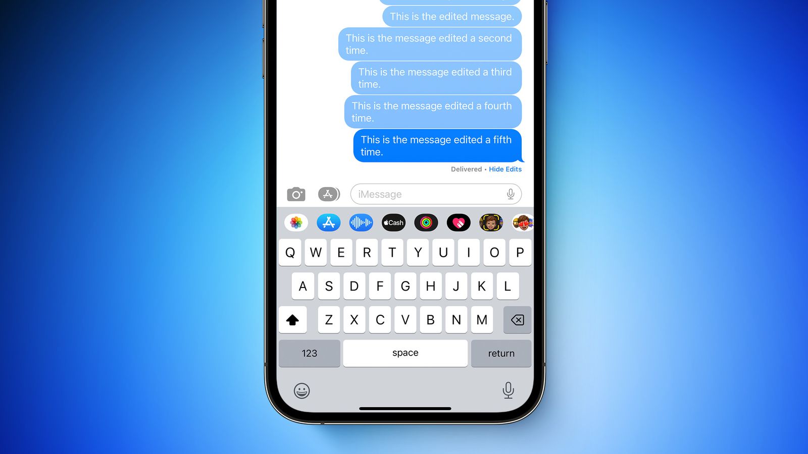 Редактирование и отмена отправки сообщений iMessage iOS 16