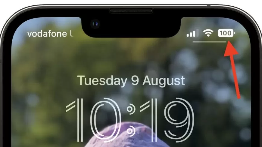 батарея в процентах ios 16