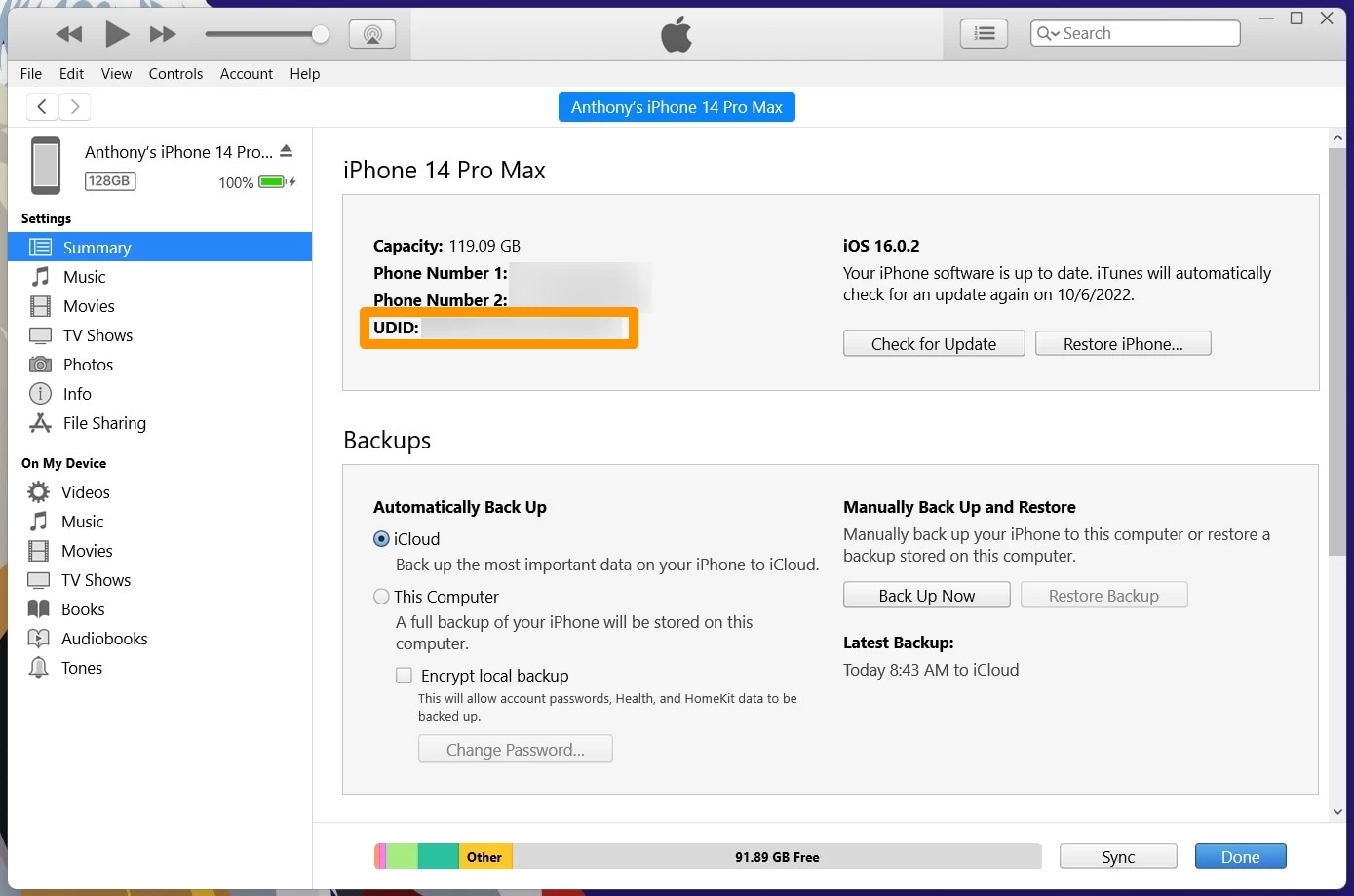 iTunes-UDID-ECID