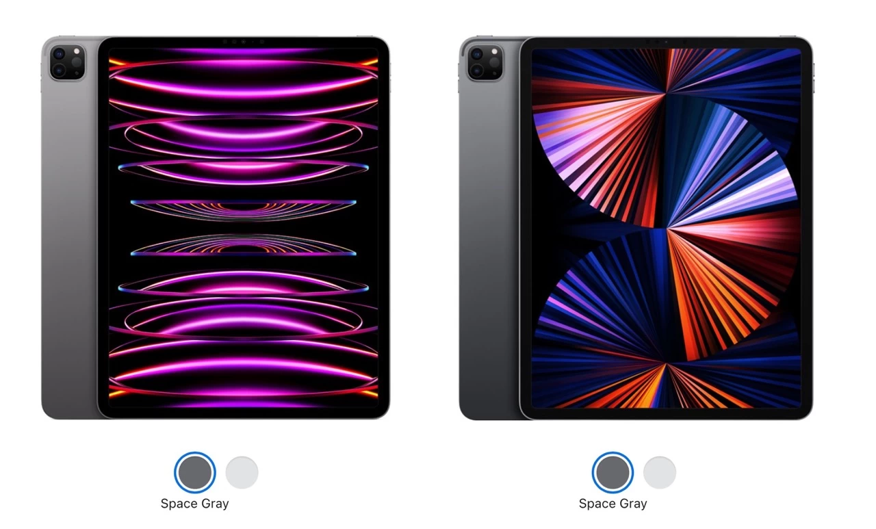 цвета ipad pro m1 и m2