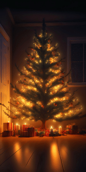 Christmas-tree-candles-iPhone-wallpaper — крупный размер