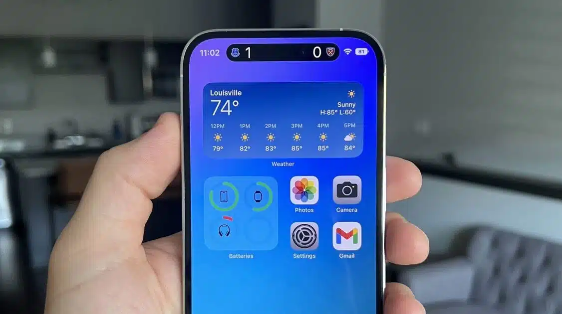динамический остров ios 17