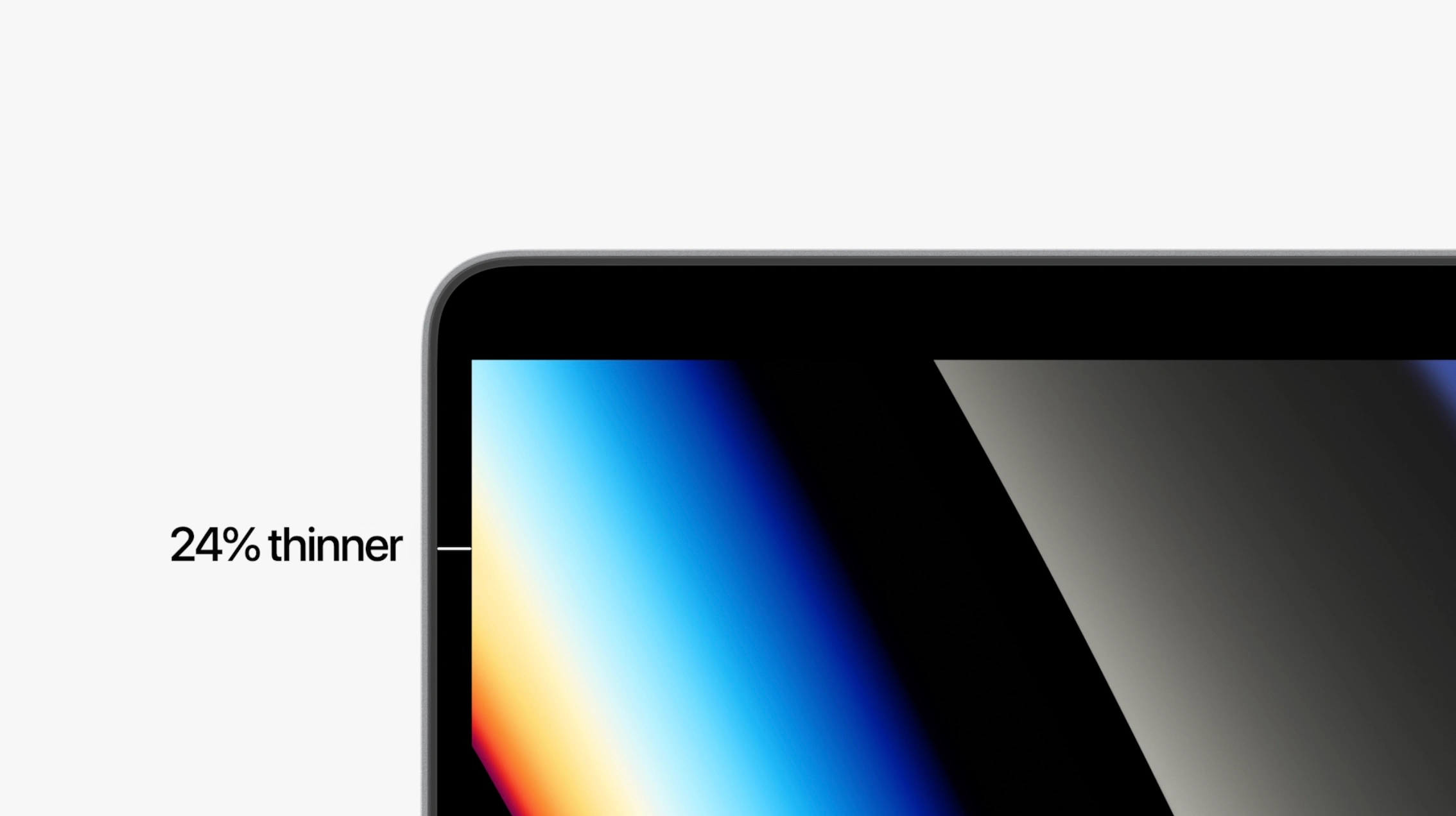 дисплеи macbook pro на 24 процента тоньше рамка