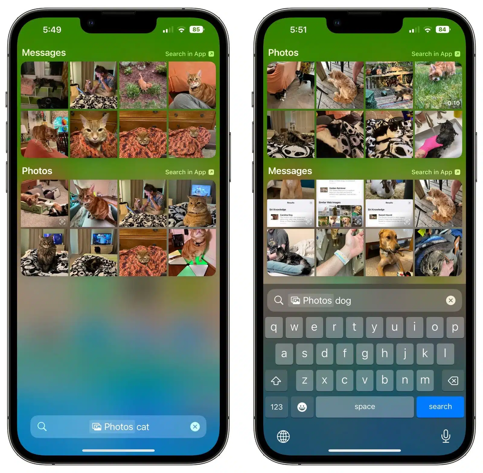 улучшенный поиск ios 17