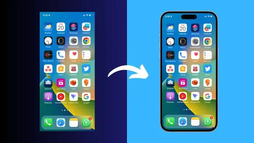 как добавить рамку айфона на скриншот