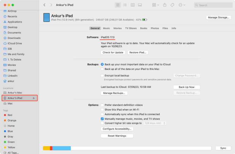 iPad-with-iPadOS-17-connected-to-Mac-and-showing-in-Finder-768×503