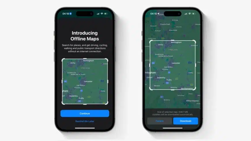 оффлайн карты ios 17