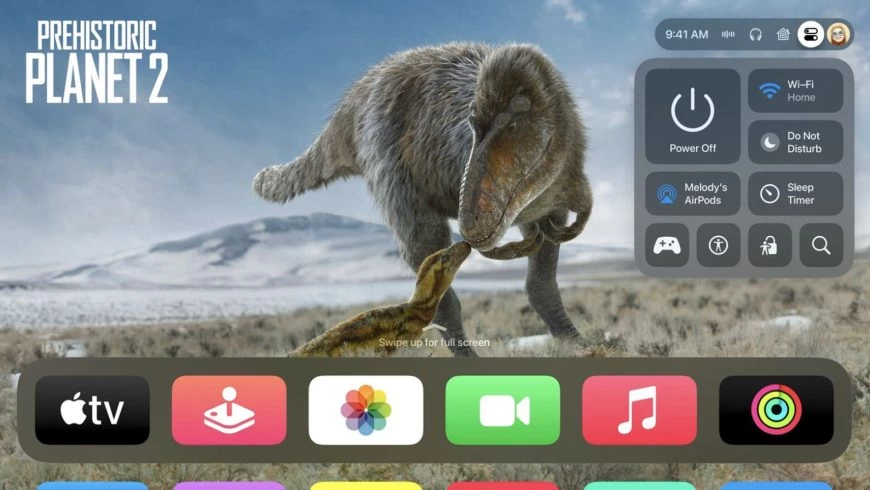 tvOS-17 центр управления