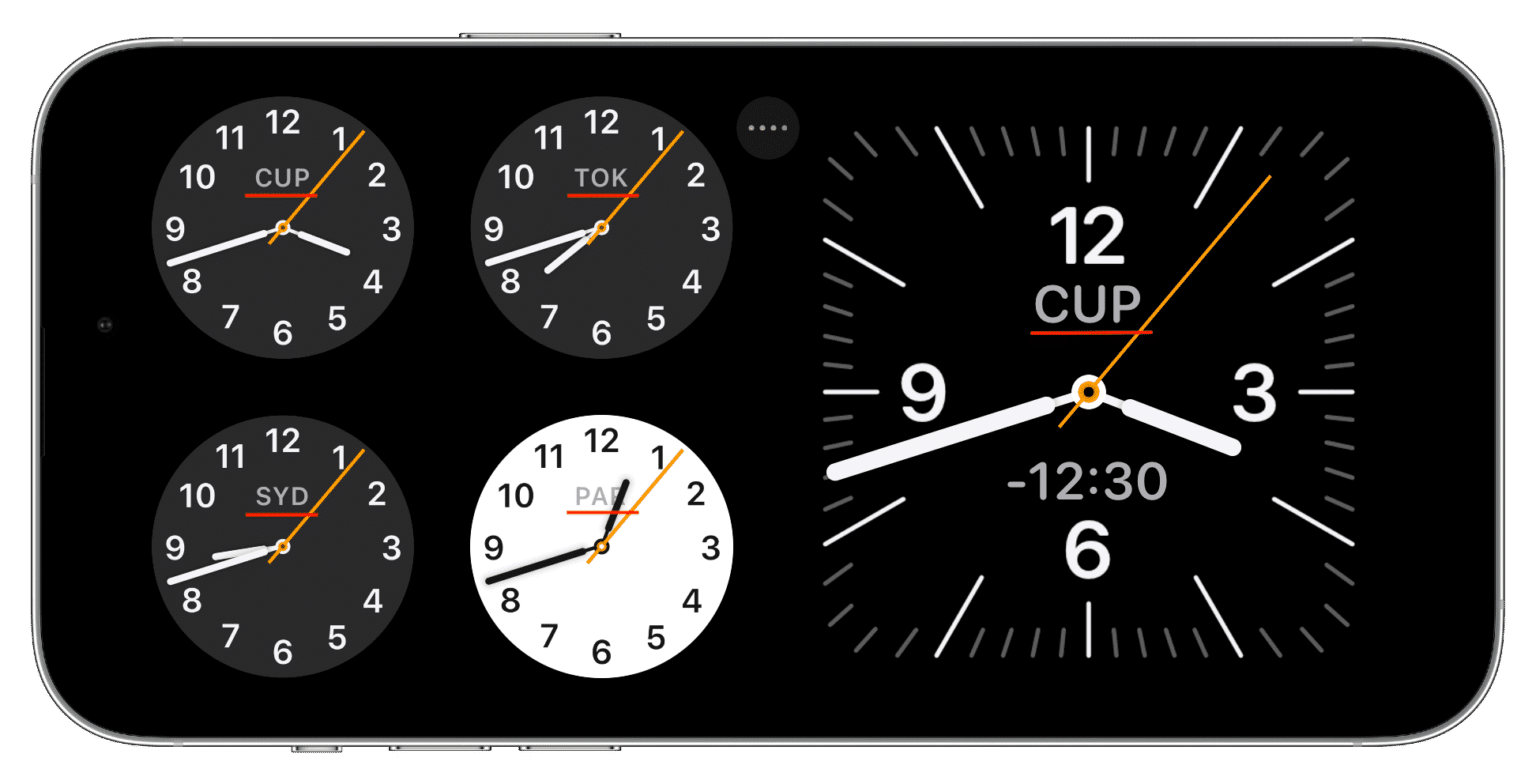 World-Clock-and-other-city-clock-widget-added-to-StandBy-screen-on-iPhone-1536×784