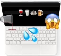 spilled-liquid-ipad-magic-keyboard-610×561