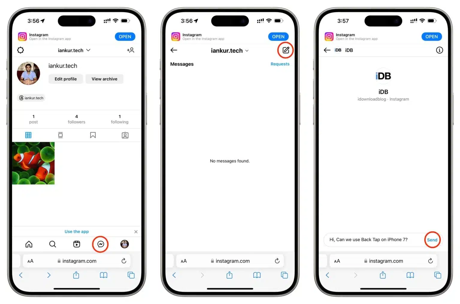Sending-message-using-Instagram-website-on-iPhone-1536×1016