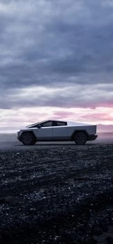 Cybertruck-sunset-profile-iPhone-wallpaper
