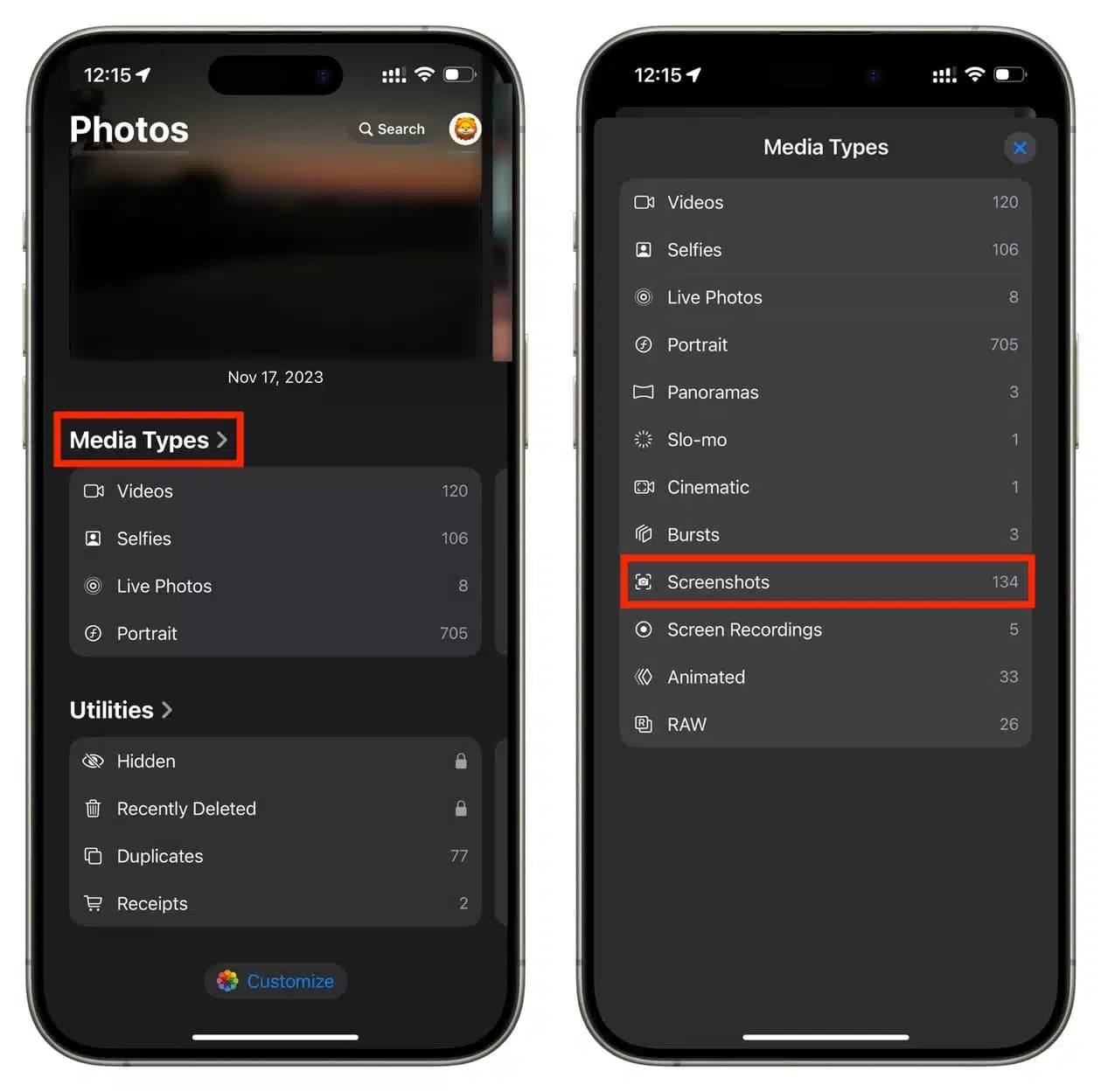 Go-to-Screenshots-Media-Types-folder-in-iPhone-Photos-app