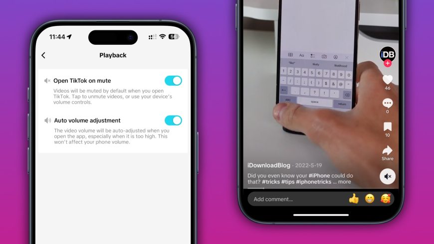 TikTok-iPhone-App-Playbacl-Settings-Open-Mute-Silent-Mode-Option-Featured
